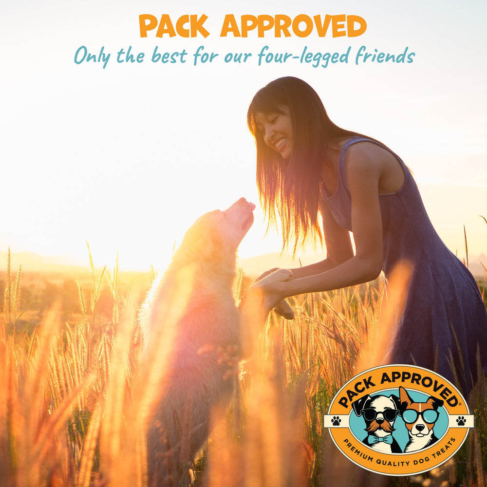Pack Approved Lamb Tripe protein-rich treats for active dogs.