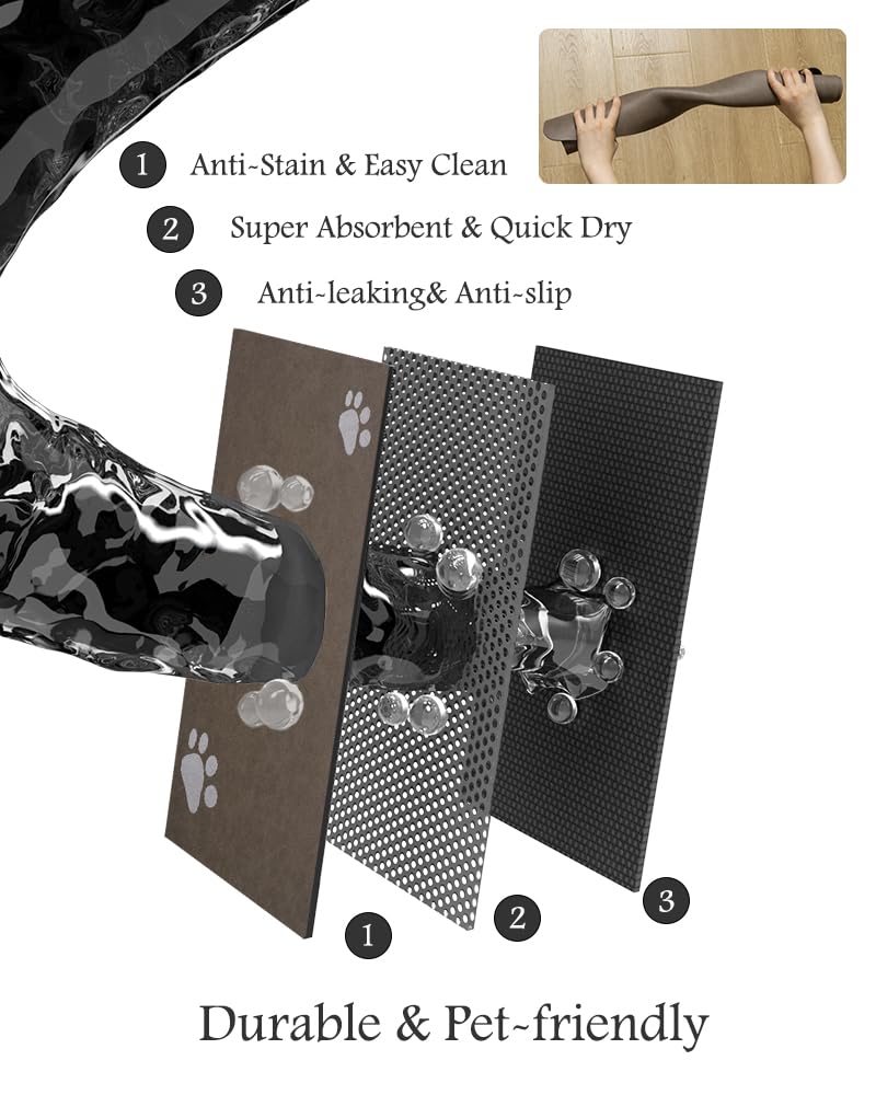 PADOOR easy-clean mat rinses quickly for reuse.