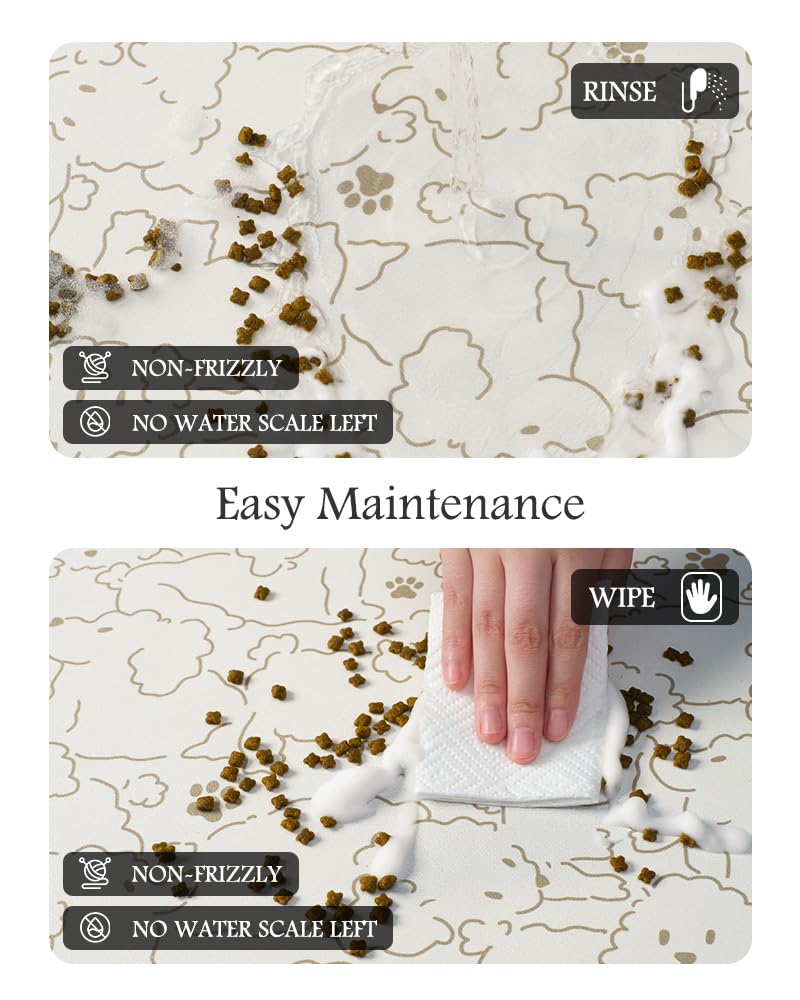 PADOOR feeding mat with non-slip rubber backing in place.