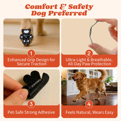 Padshld paw protectors secure adhesive keeps pads in place during play.