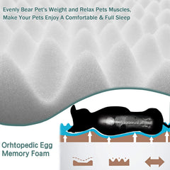 PAGGED orthopedic memory foam layer provides balanced support for small and medium dogs.