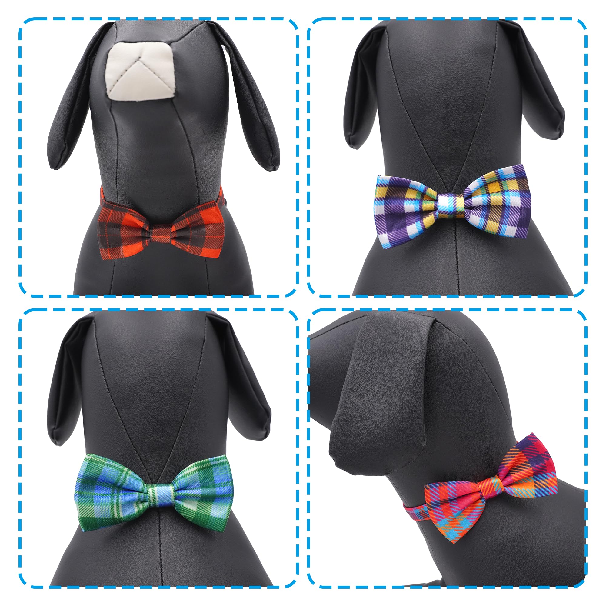Pai Sence large plaid bow tie 13x8 cm adds bold charm