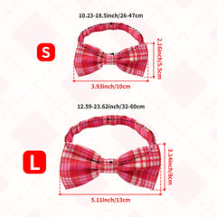 Pai Sence small plaid bow tie showing 10x5 cm size for cute looks