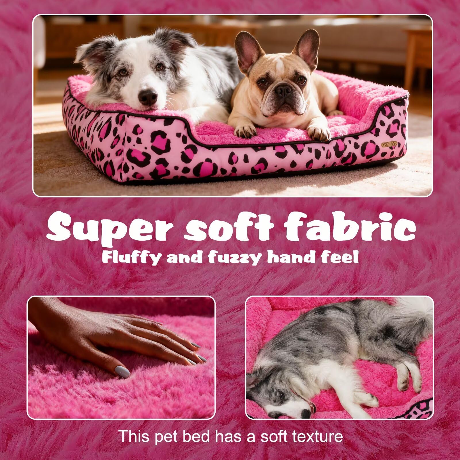 Paiaite machine washable dog bed for easy cleaning