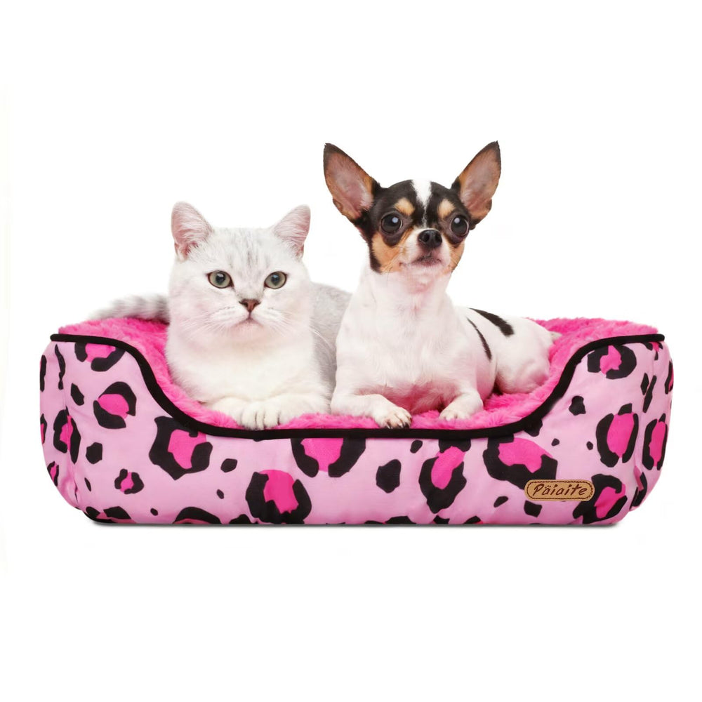 Paiaite rectangle dog bed soft plush fabric close up for warmth