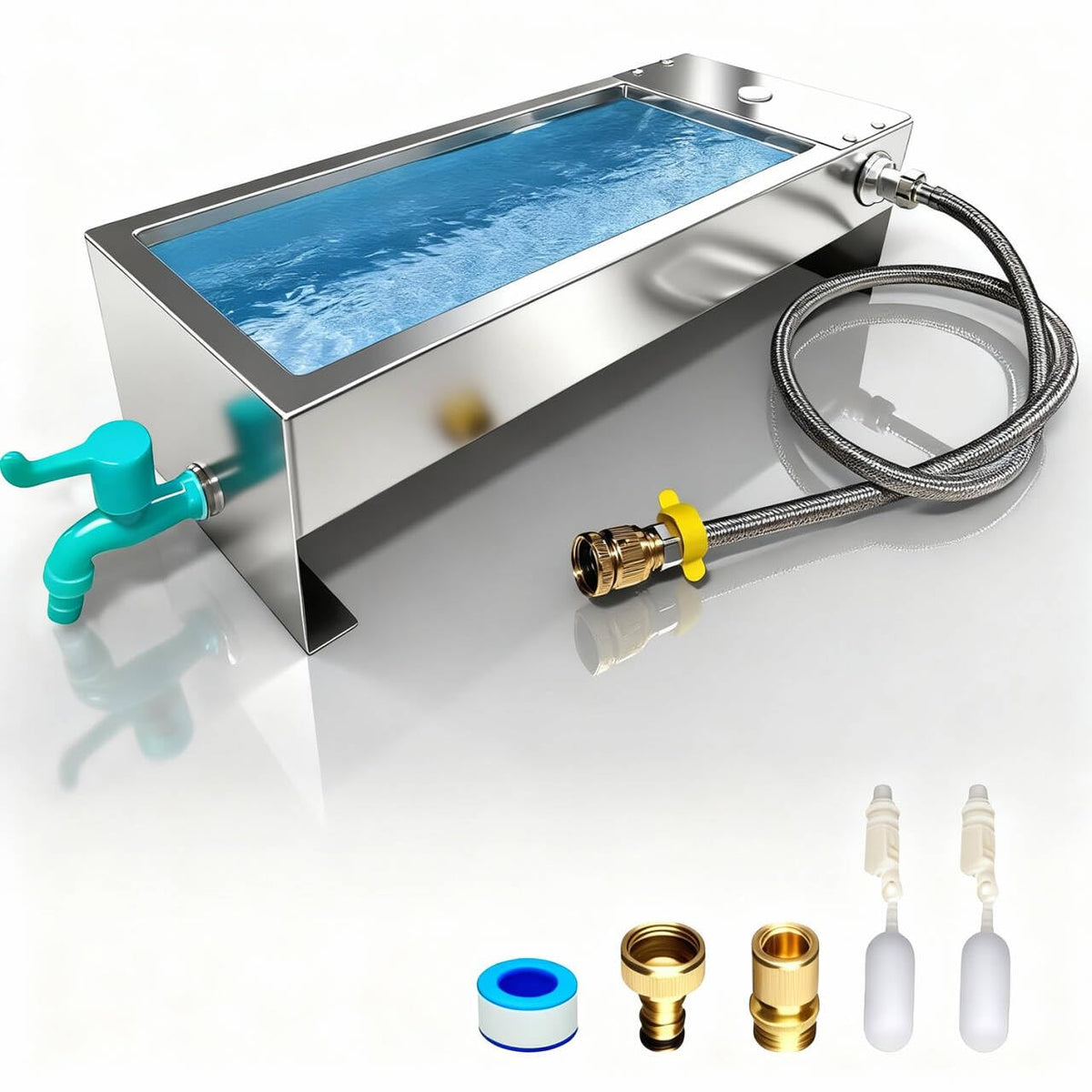 Paiaojia automatic livestock water trough showing its 11.4L capacity for steady hydration