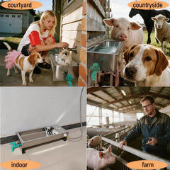 Paiaojia rolled-edge water trough designed for safe drinking and easy cleaning