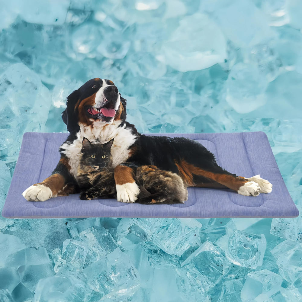 PAIGTEK cooling mat for large dogs laid flat for spacious cooling.