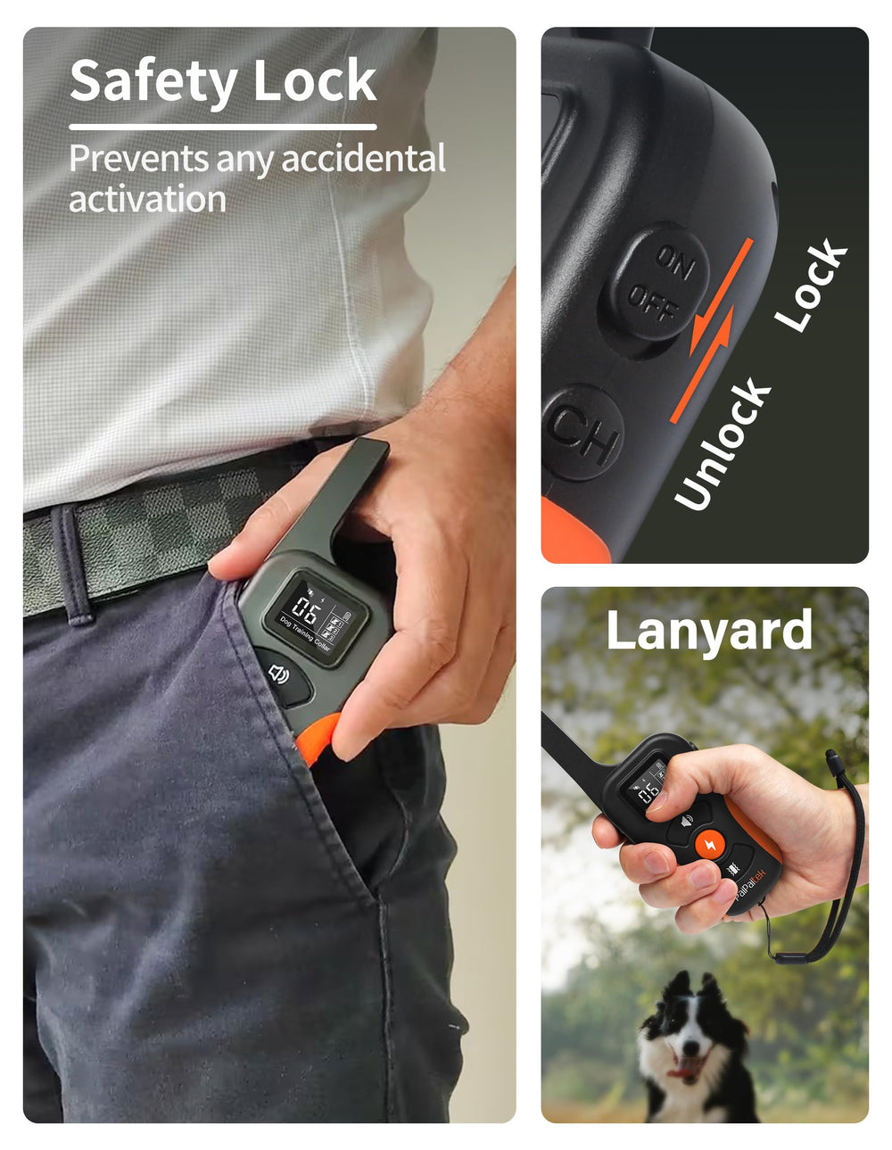 PaiPaitek bark collar IPX7 waterproof feature suitable for swimming and rainy days.
