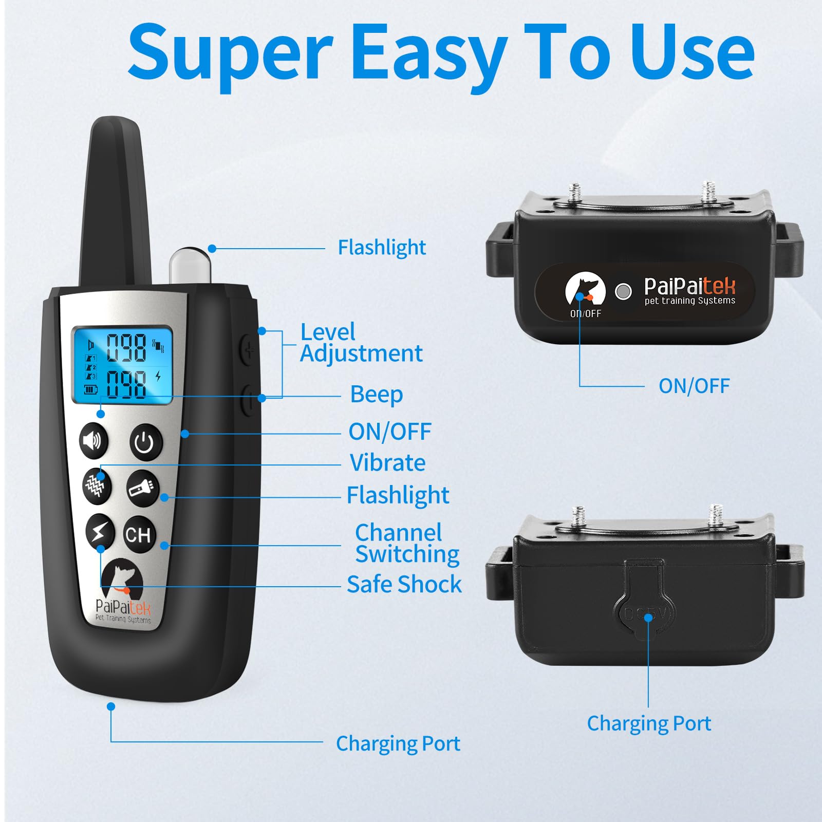 PaiPaitek battery life up to 20 days for extended training sessions.