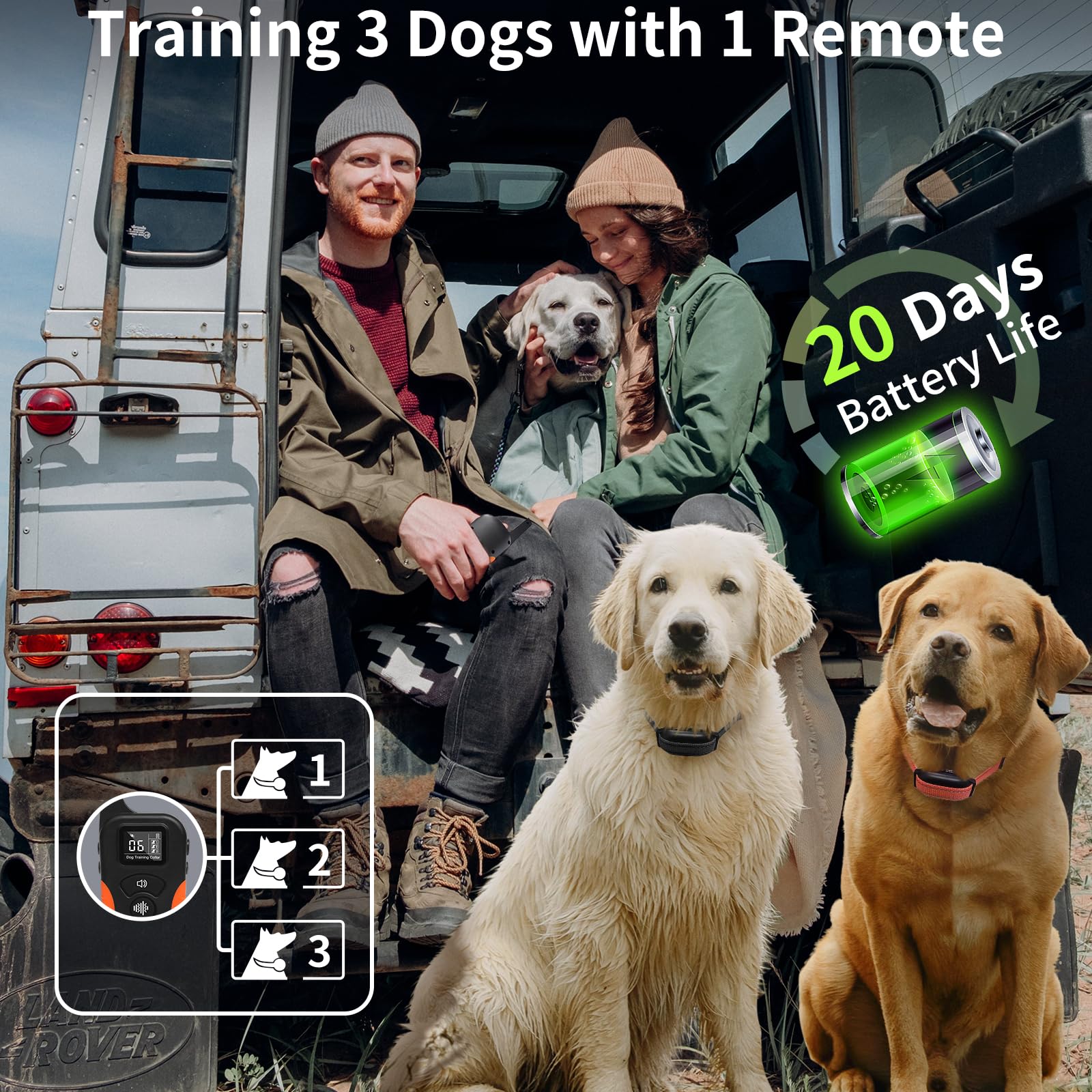 PaiPaitek upgraded waterproof collar withstands rain and splashes.