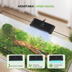 PAIZOO aquarium fan clip installation on tank wall under 26mm.