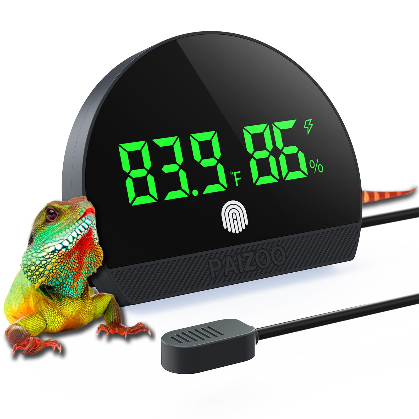 PAIZOO Reptile Thermometer Hygrometer LED display with clear real-time readings