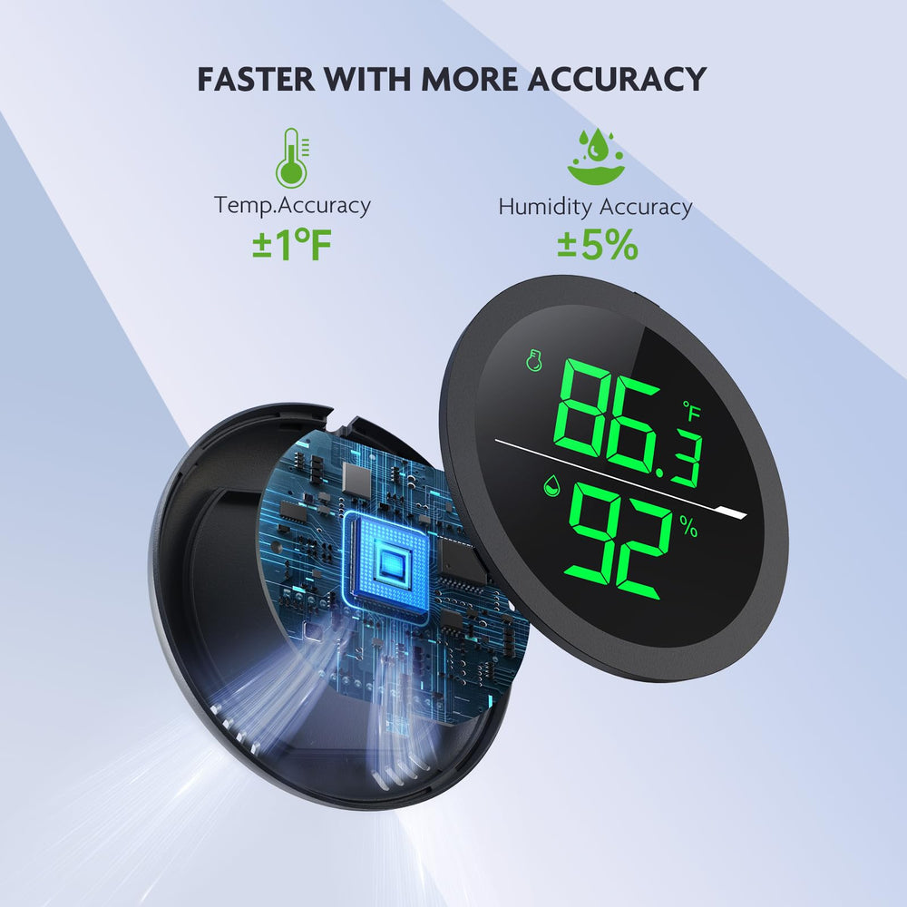 PAIZOO slim on-terrarium-side hygrometer for easy, non-intrusive readings