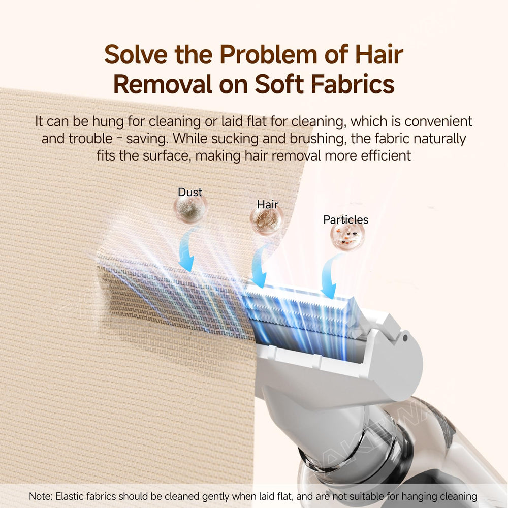 PAKEWAY cordless handheld design enables quick cleanups on couches and car seats.