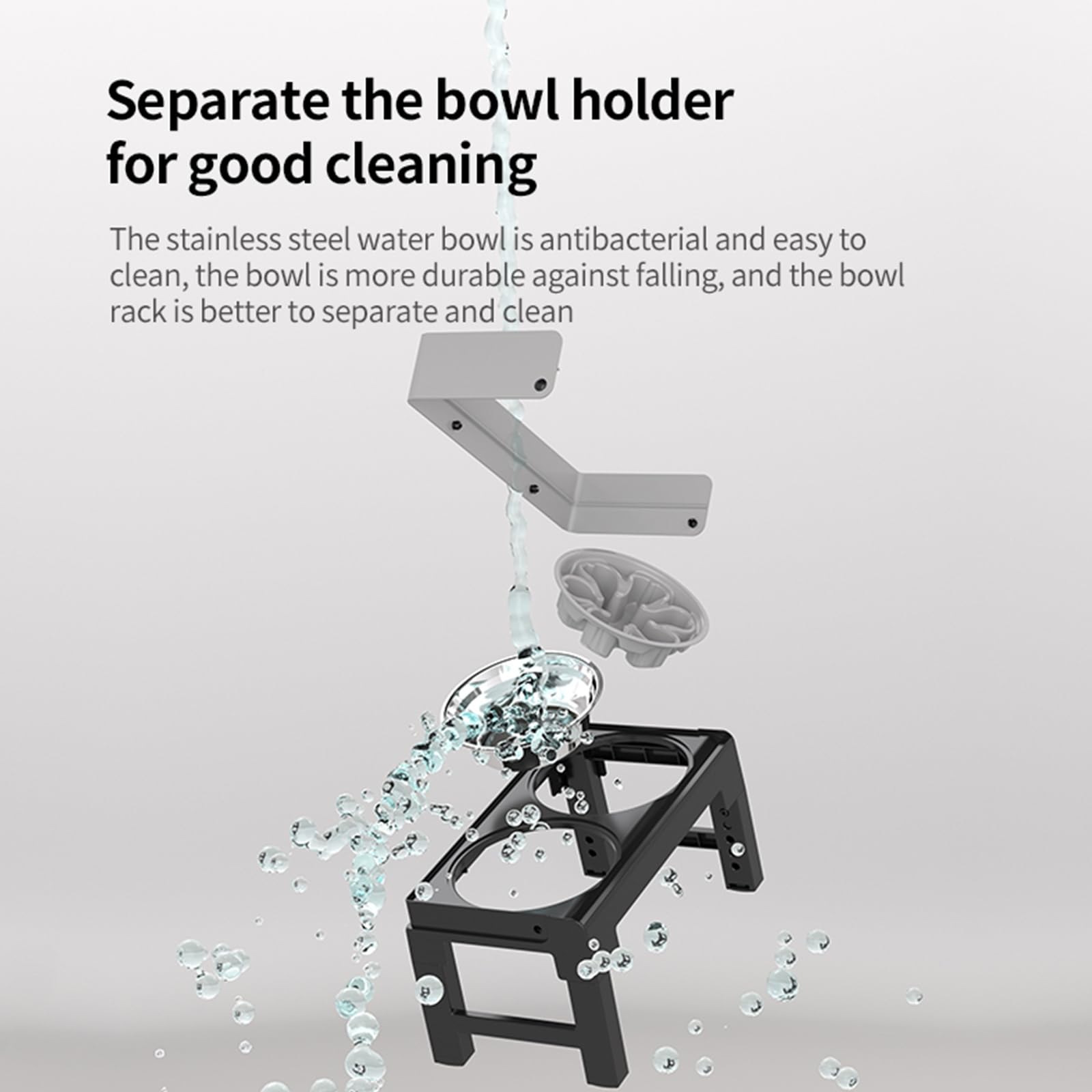 PAKEWAY removable bowls for easy cleaning and refilling