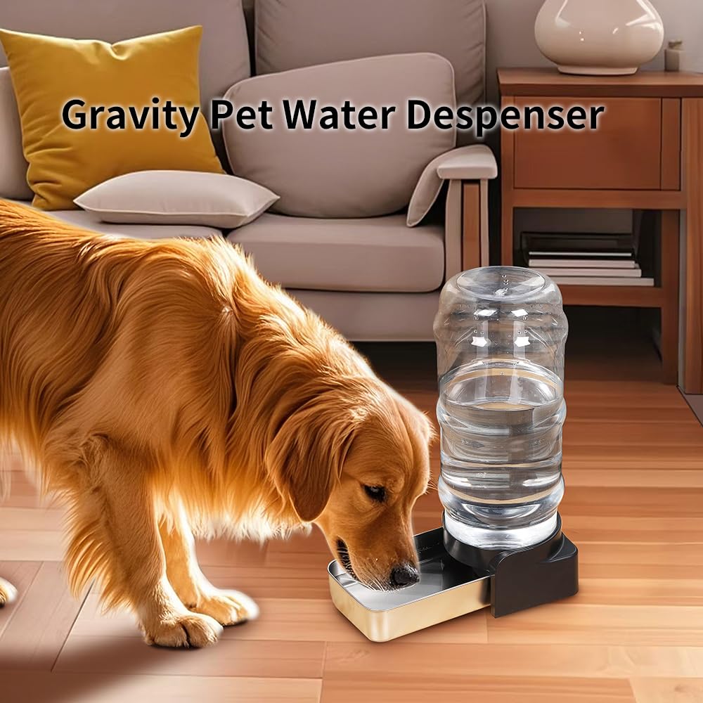 PAKEWAY gravity water dispenser showing transparent tank for quick refills and spill-free use