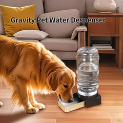 PAKEWAY gravity water dispenser showing transparent tank for quick refills and spill-free use