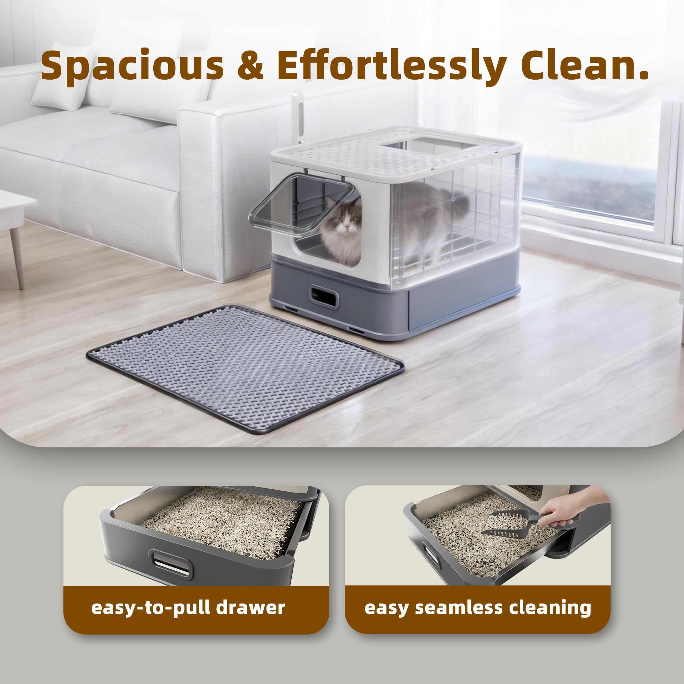 PAKEWAY stainless steel drawer resists odors and wipes clean easily