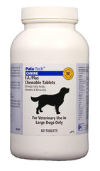 Pala-Tech FA Plus chew tabs roast beef flavor for large dogs supports skin and coat health