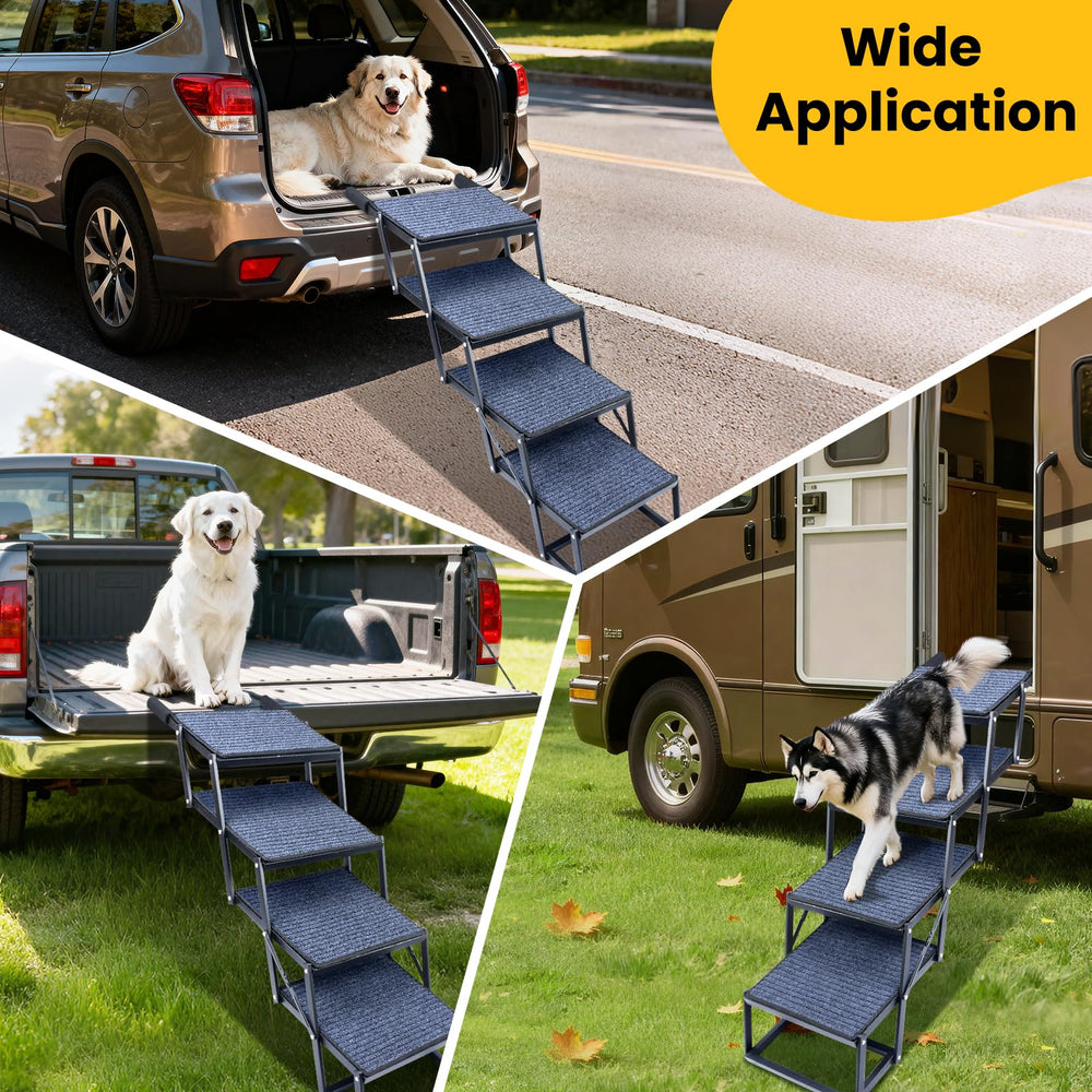 Palatala dog stairs car load capacity 250lbs supports large breeds.