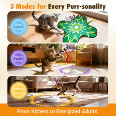 Paleclouds Cat Toy Mat features three realistic prey sounds to spark play.