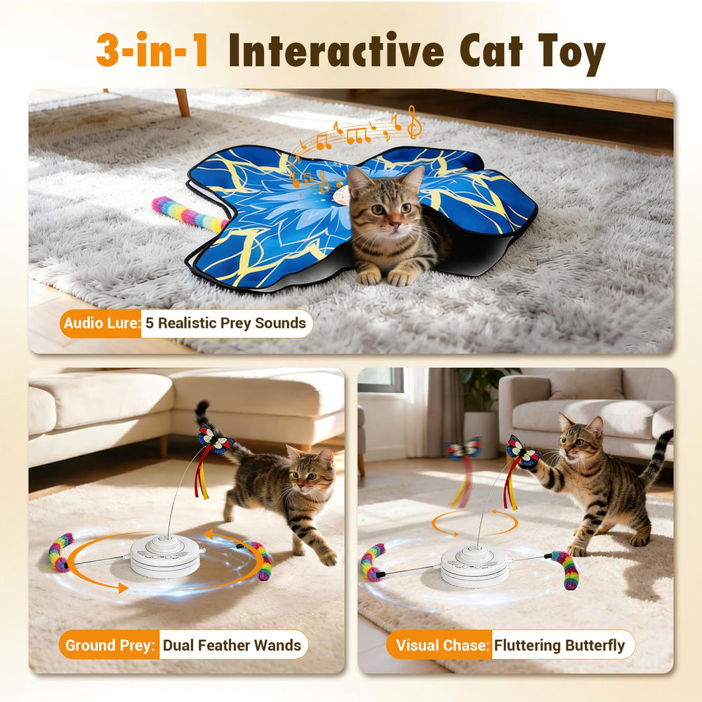 Paleclouds cat toy feathers encourage hide-and-seek and agile pounce