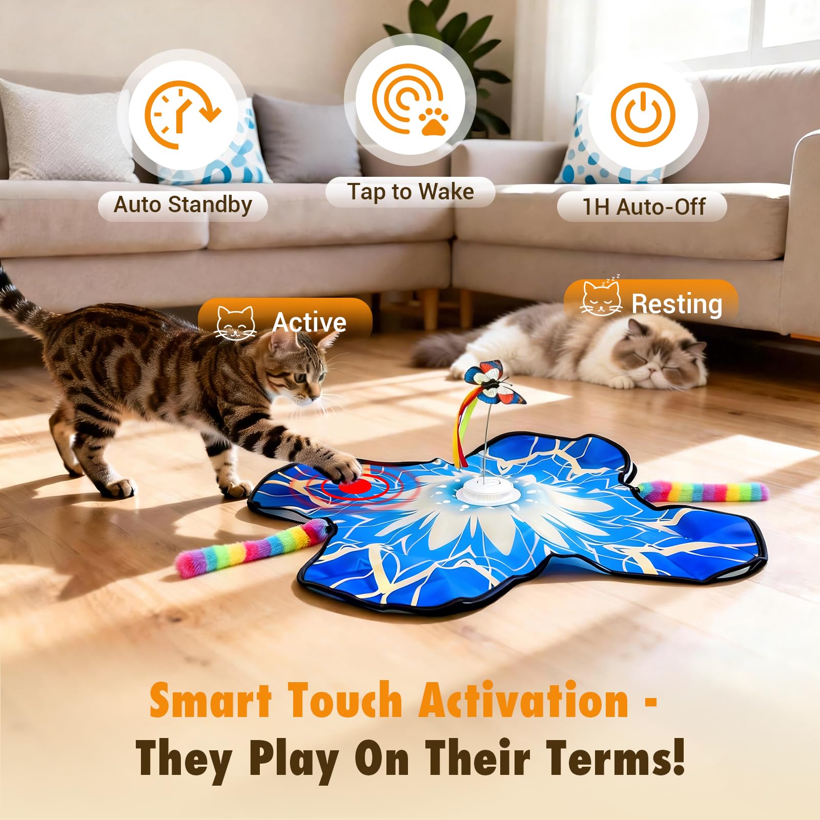 Paleclouds interactive mat design supports safe solo play