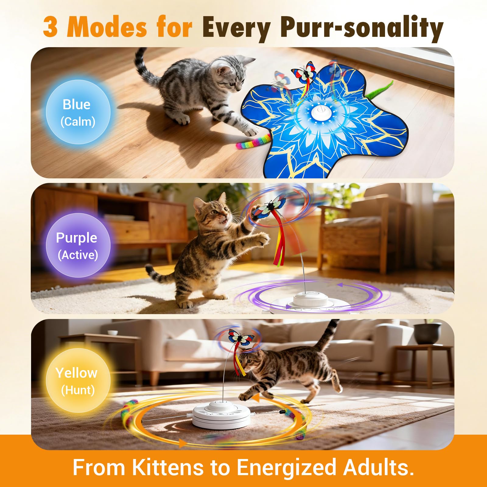Paleclouds toy sounds stimulate natural hunting instincts and curiosity