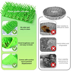 Palksky silicone grass mat close-up grass-detail for stimulating smell.