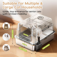 PalNests L8 Max-XXXL 120L capacity supports big breeds or multi-cat homes.