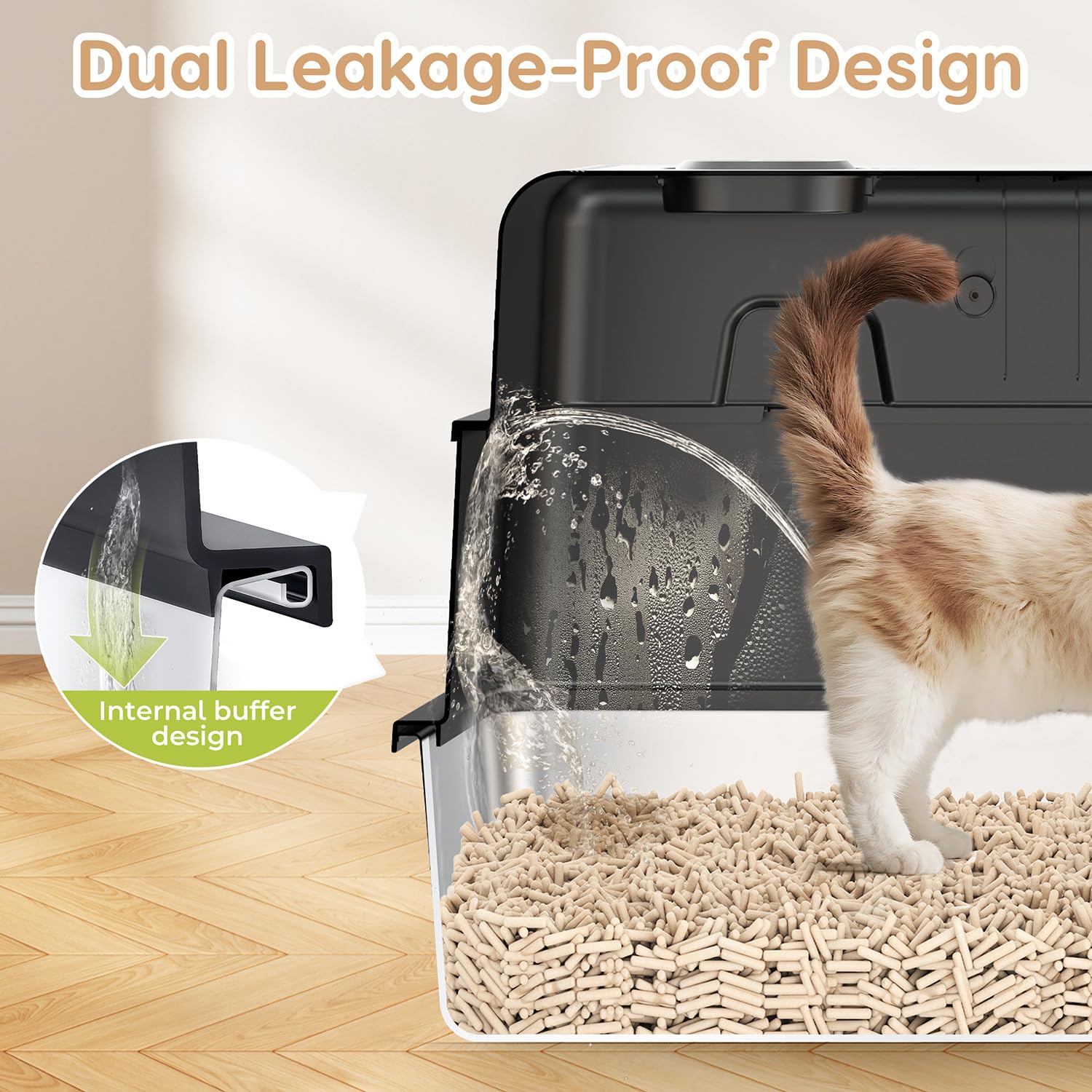 PalNests L8 Ultra-XXXL 2 tier litter mat; minimizes waste and tracking