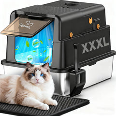 PalNests L8 Ultra-XXXL front view; high sided enclosure reduces mess