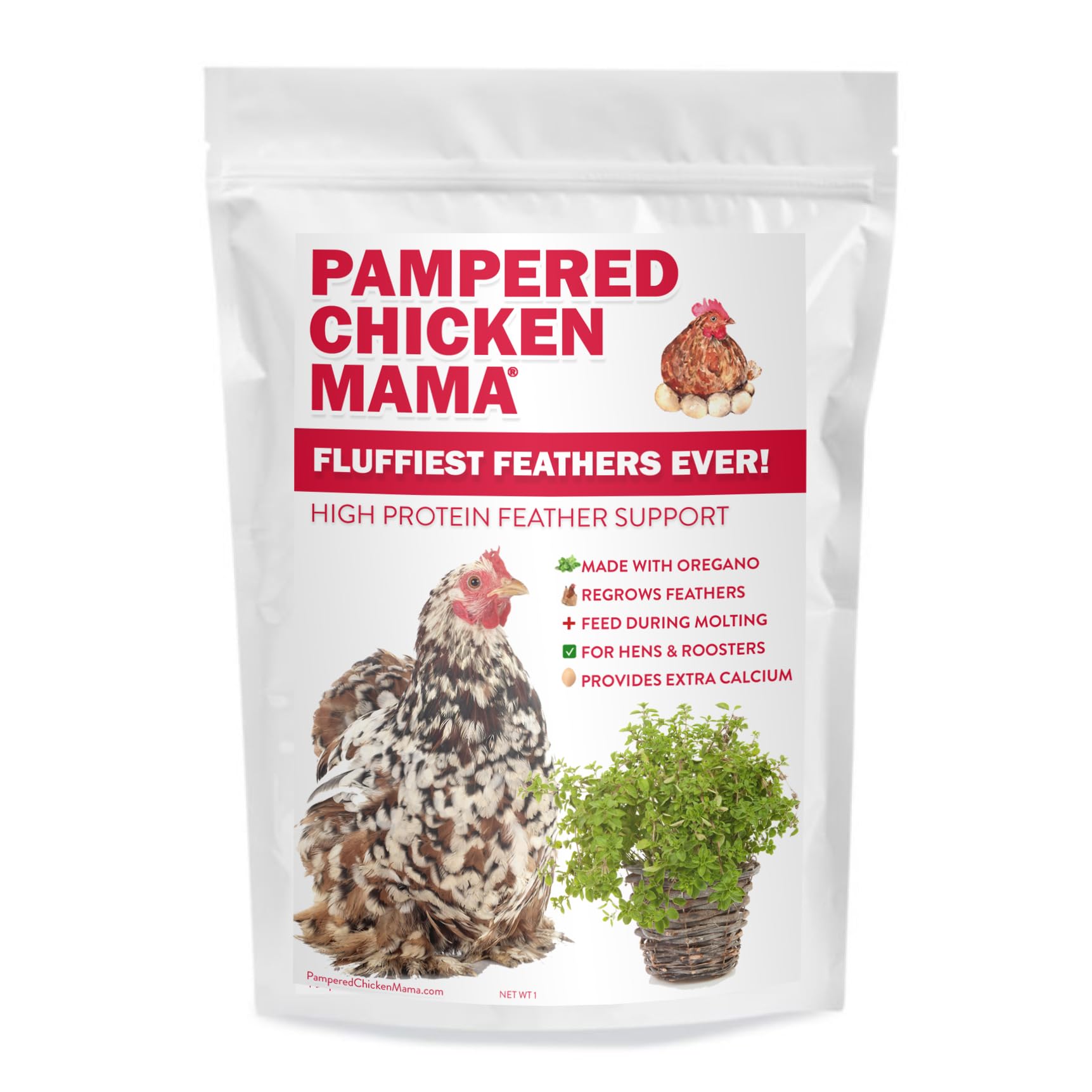 Pampered Chicken Mama measuring scoop for easy portion control.