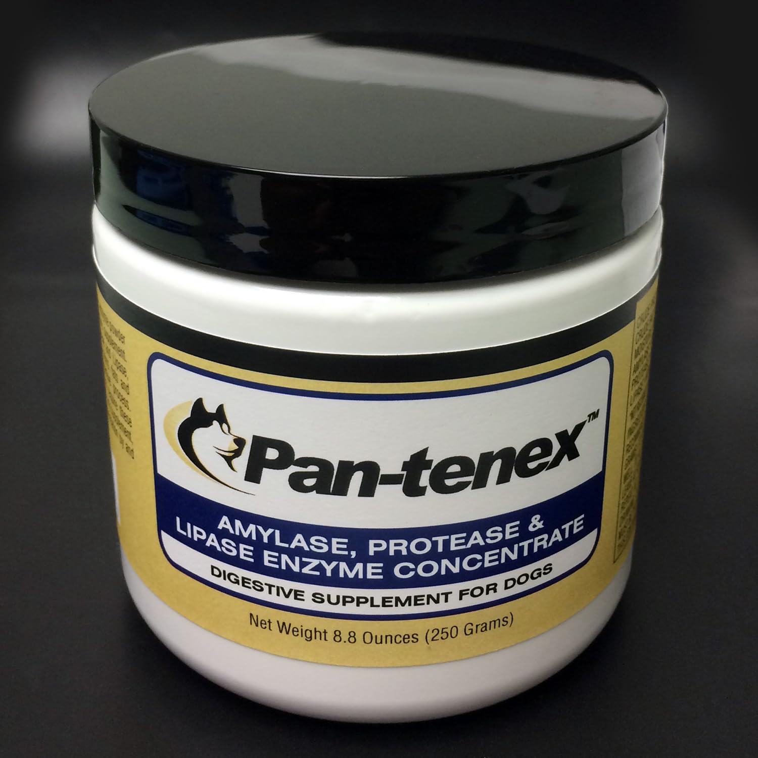 Pan-tenex dog digestive enzymes, bottle pour, for smoother meal-time digestion