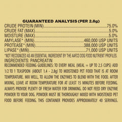 Pan-tenex lipase, amylase, and protease for improved nutrient absorption in dogs.