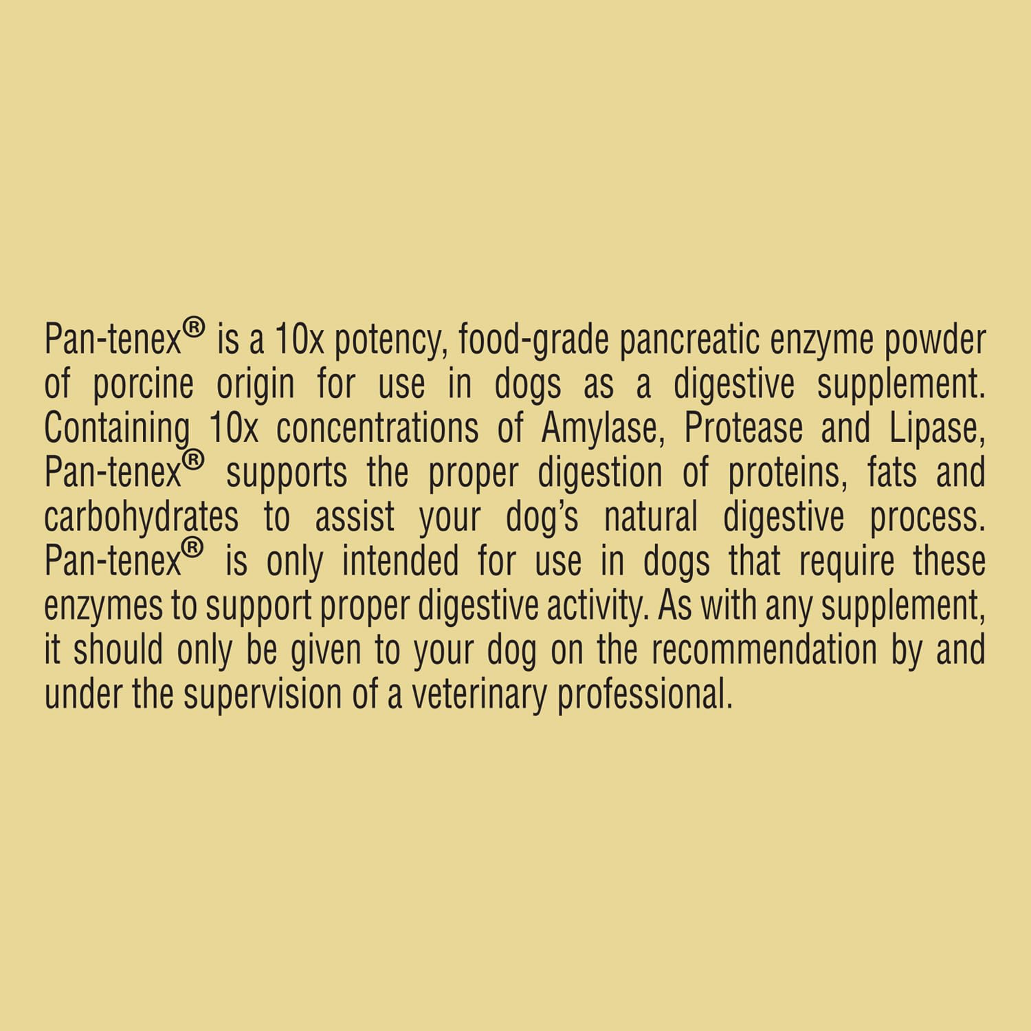 Pan-tenex porcine enzyme powder supports nutrient absorption during meals