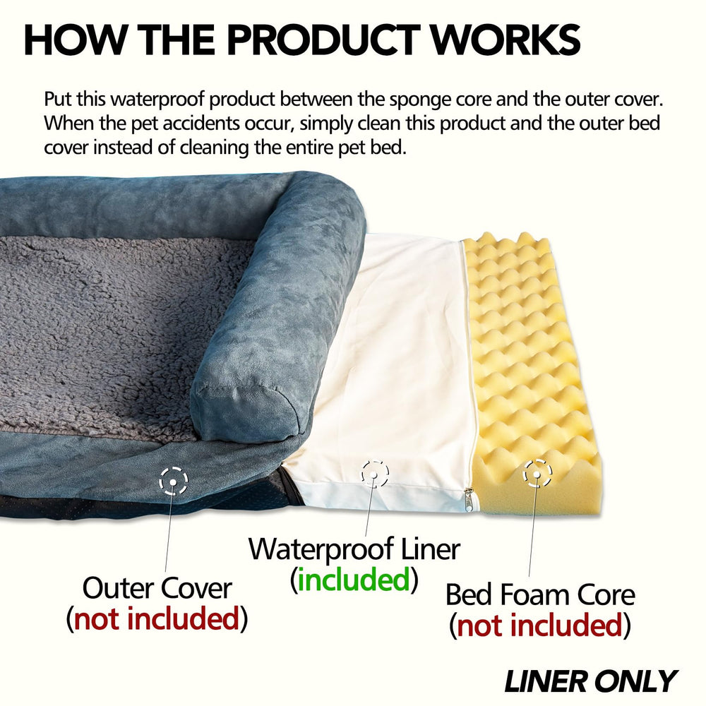 Panabana washable replacement bed cover protects inner cushion and simplifies cleanup.