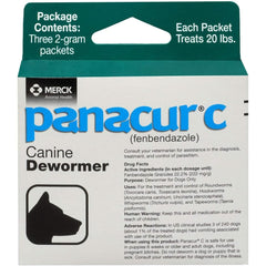 Panacur C packaging showing meal-mixing format ideal for home GI support.