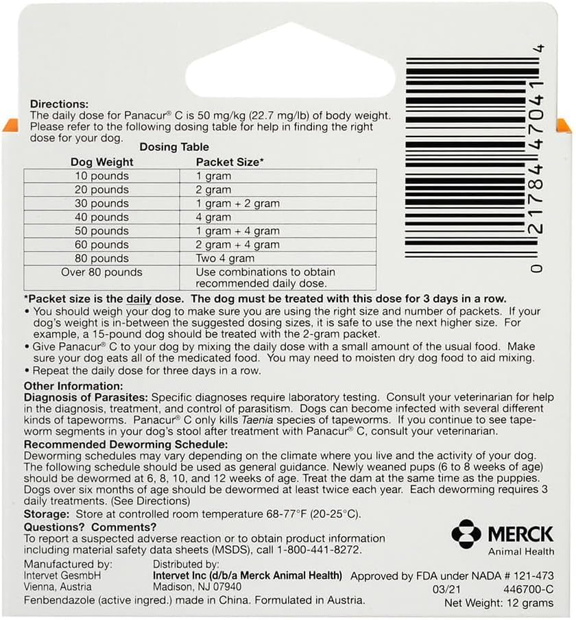Three daily-dose packets shown for a simple 3-day treatment plan.