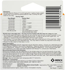 Three daily-dose packets shown for a simple 3-day treatment plan.