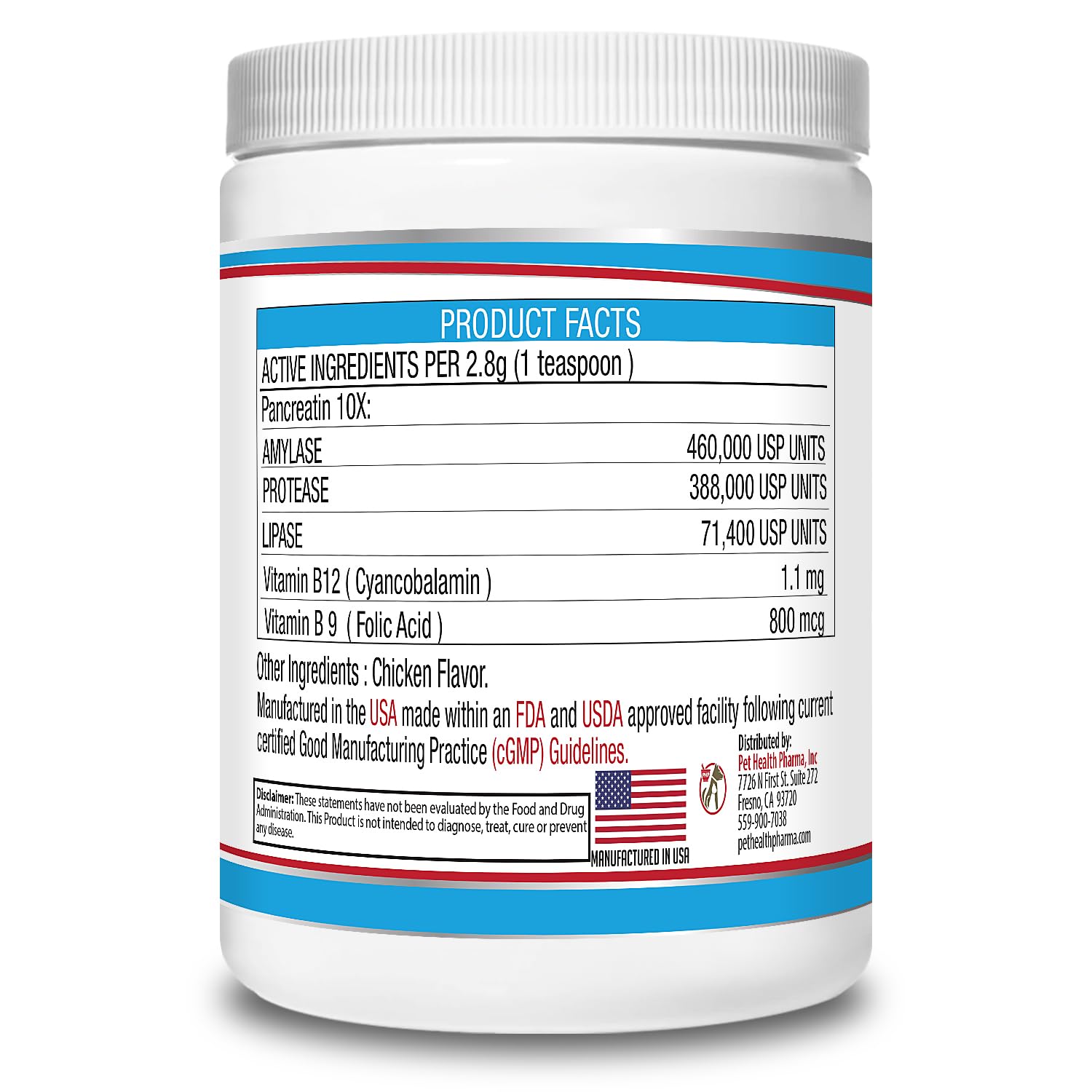 PancreaMax powder being dispensed with spoon for mixing.
