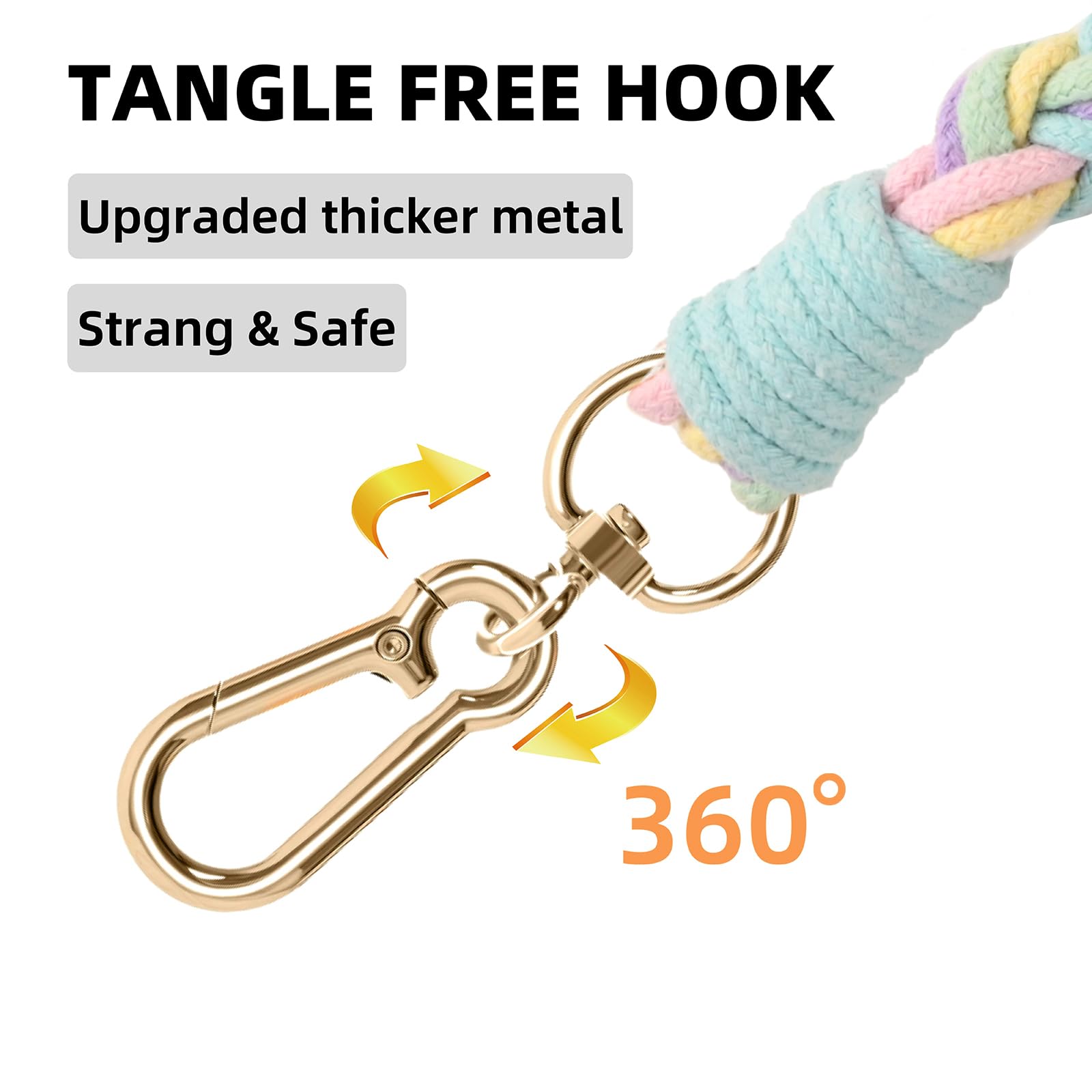 Panda Jianghu leash features built-in O-ring for easy accessory attachment.