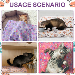 Panelee Hestya paw-pattern blanket purple blends style with warmth