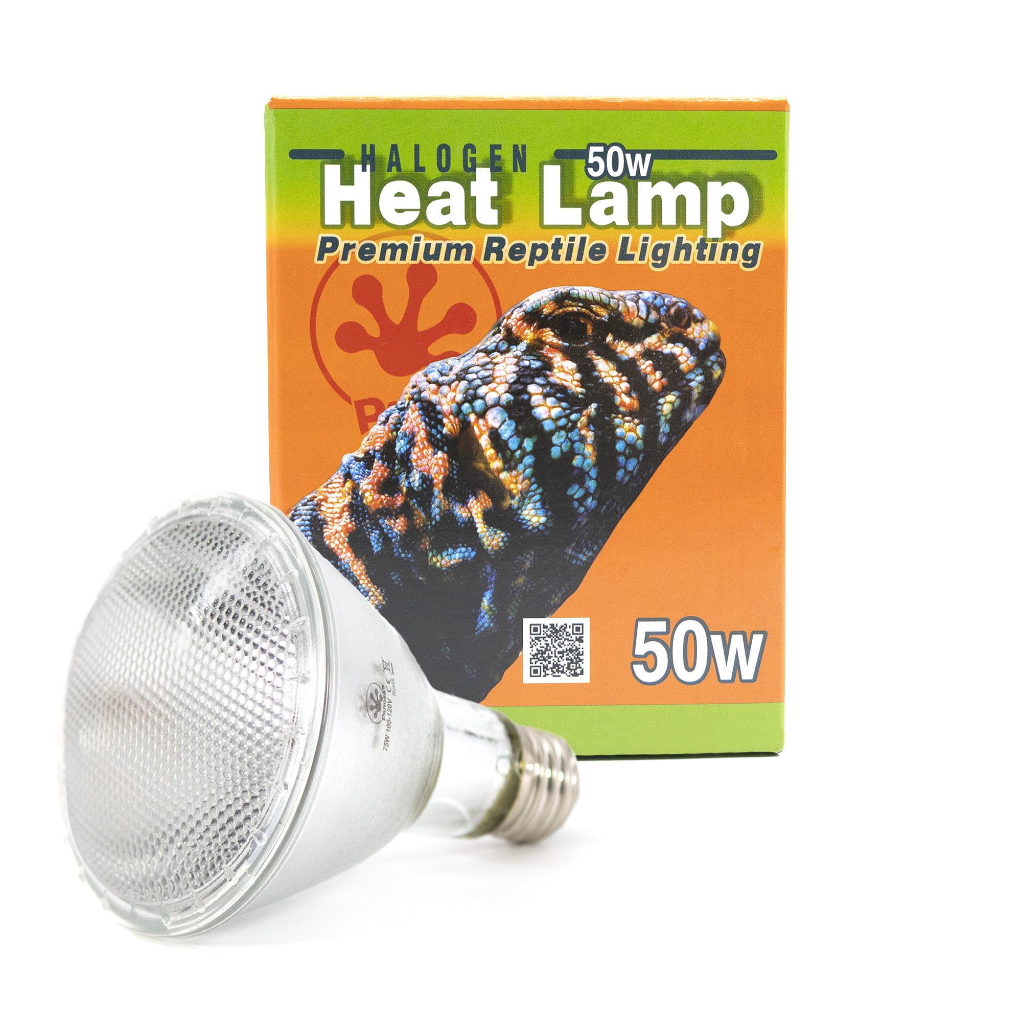 Pangea 50W halogen heat lamp basking-spot for reptiles.