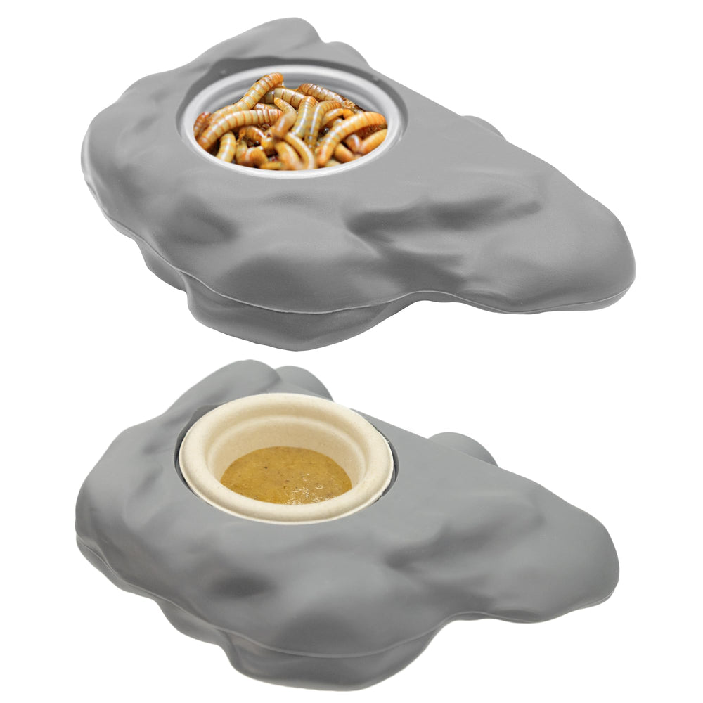 Pangea eco ledge holds over 50 grams for reliable feeding.