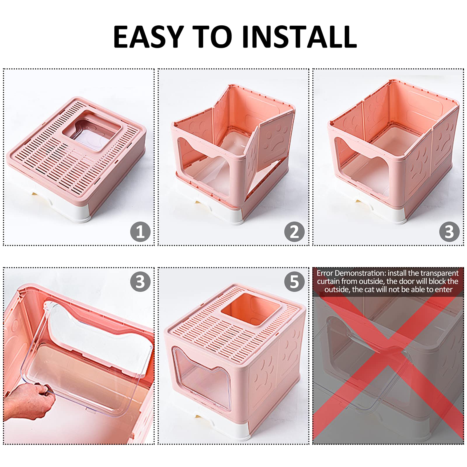 Panghuhu88 drawer-clean design litter box with pull-out tray for fast cleaning