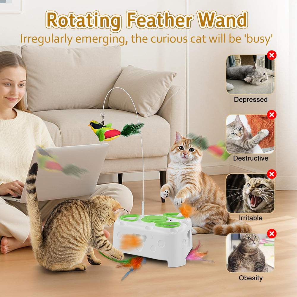 PANRIO 3-in-1 cat toy removable parts simplify cleaning and maintenance.