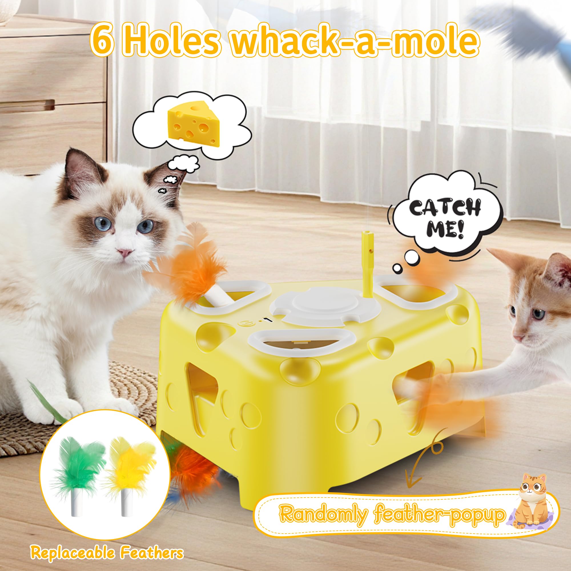 PANRIO non-slip cheese base keeps toy steady during sessions