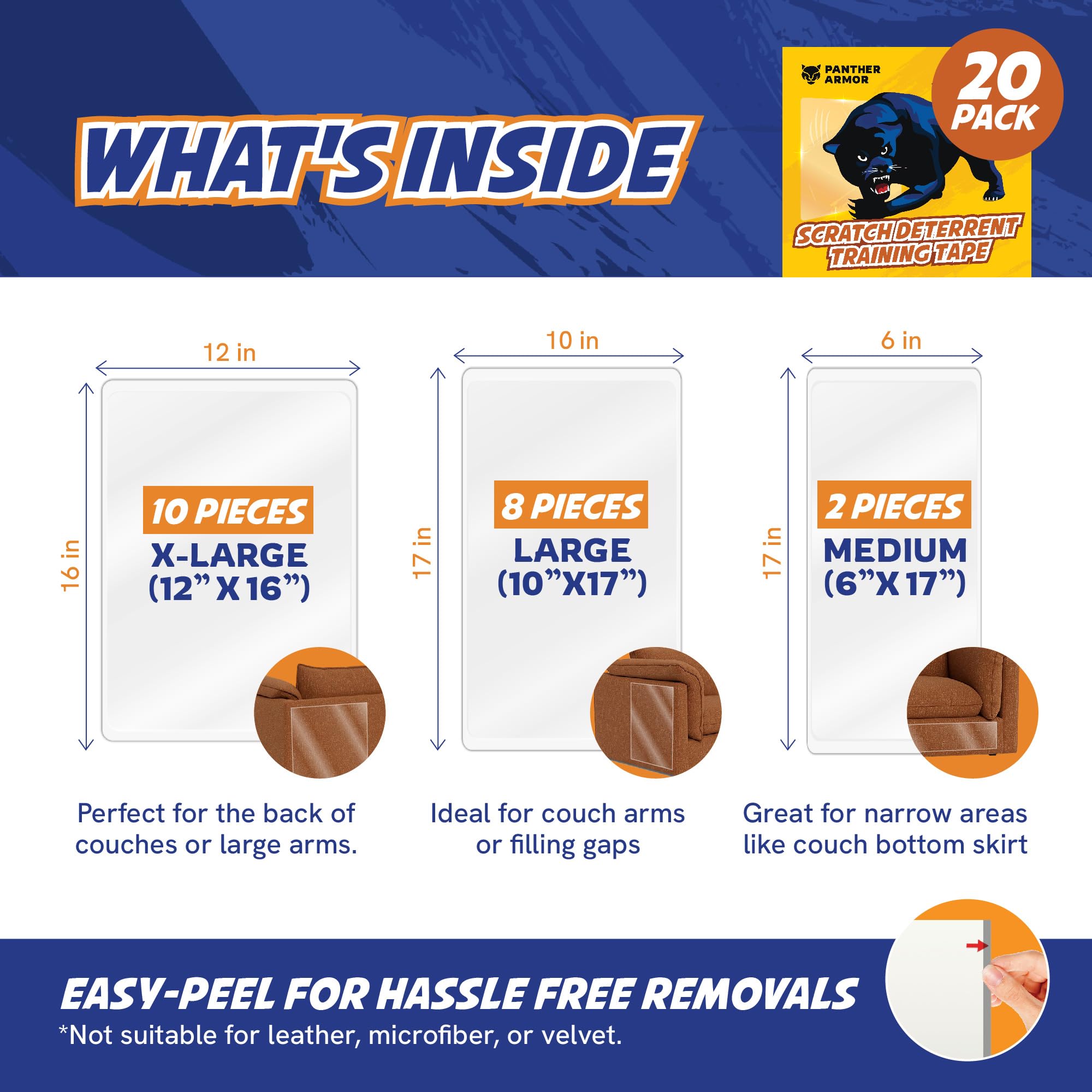 Panther Armor peel tabs enable easy, residue-free installation